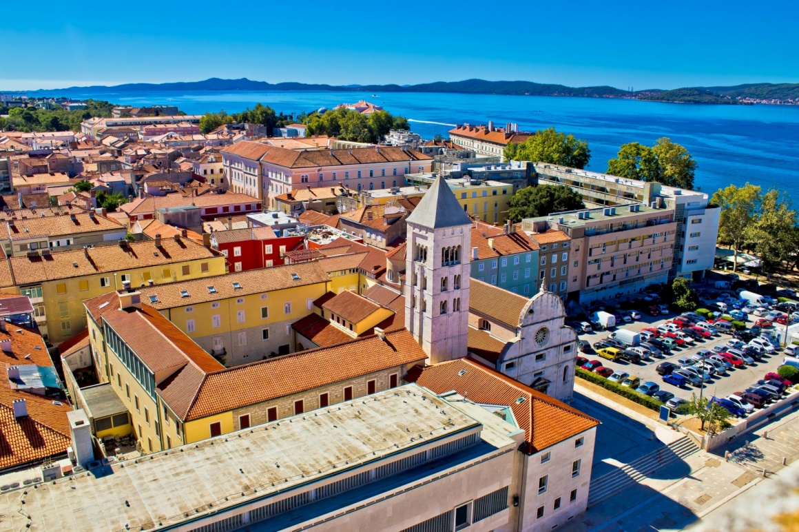 'Zadar rooftops aerial city view, Dalmatia, Croatia' - Zadar